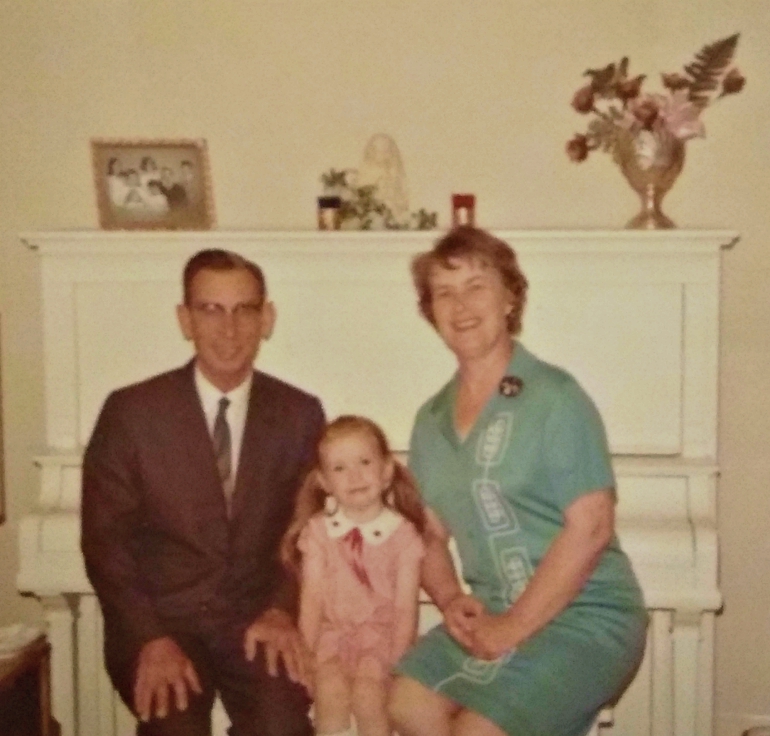Joanie Nicholas as a Child with Her Parents